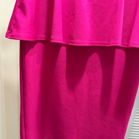 Pink Peplum Dress - Picture 8 of 8